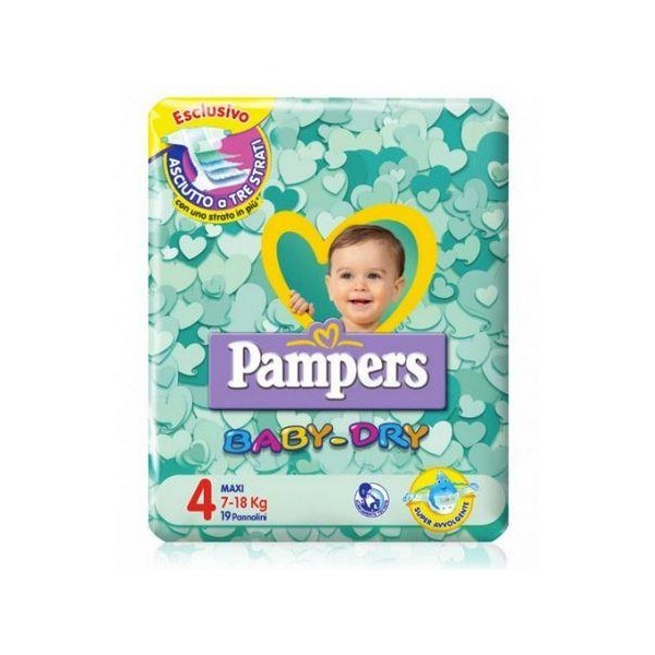 PAMPERS BABY DRY PANNOLINI 4 MAXI