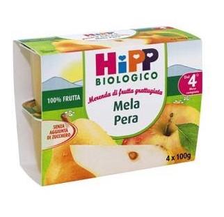 HIPP FRUTTA GRATTUGGIATA 4X100 MELA PERA