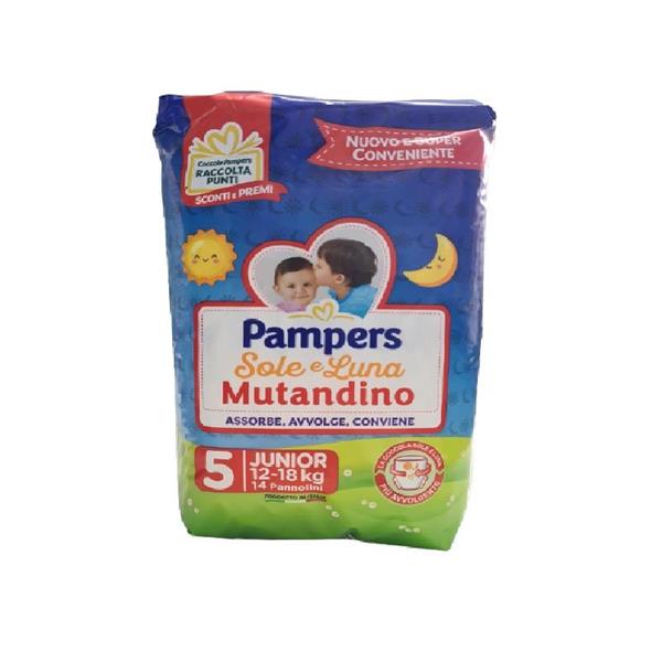 PAMPERS PANNOLINO SOLE E LUNA MUTANDINO TG5 JUNIOR