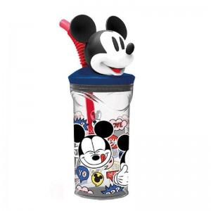 OLED MICKEY BICCHIERE 3D CON CANNUCCIA 360ML