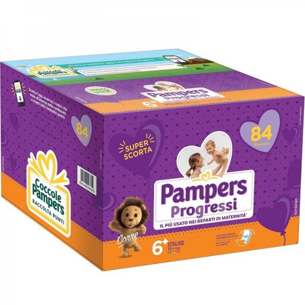 PAMPERS PROGRESSI PANNOLINO ESAPAK TG 6+  84 PANNOLINI 