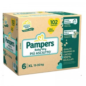 PAMPERS BABY DRY ESA PACCO TG.6 102 PANNOLINI
