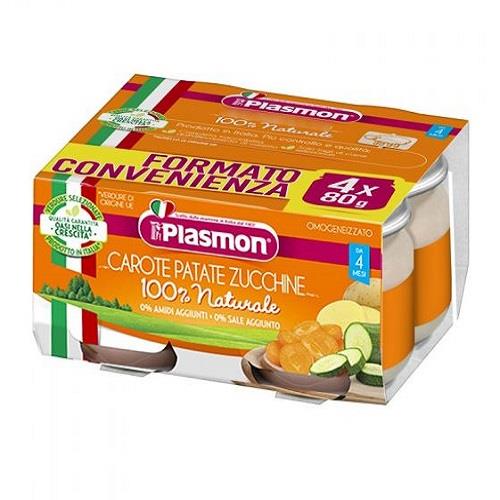 PLASMON OMO VERDURE 4X80 CAROTE PATATE ZUCCHINE