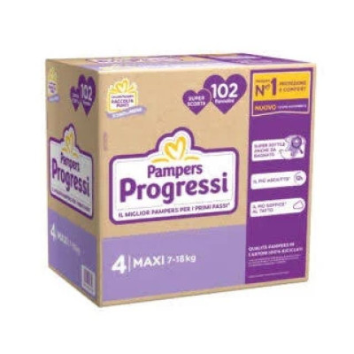 PAMPERS PROGRESSI PANNOLINO SUPER SCORTA TG.4 102 PZ