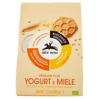 ALCE NERO FROLLINI YOGURT E MELE 350G
