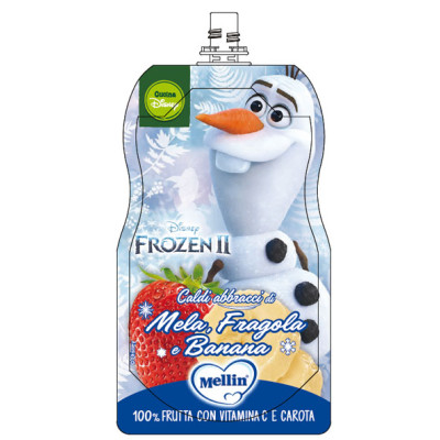 MELLIN POUCHES DISNEY FROZEN  MELA FRAGOLA E BANANA 110G