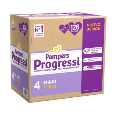 PAMPERS PROGRESSI PANNOLINO MEGA TG 4 126  PANNOLINI
