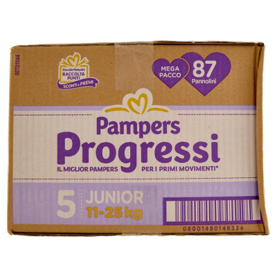 PAMPERS PROGRESSI PANNOLINO SUPER SCORTA TG.5 87PZ