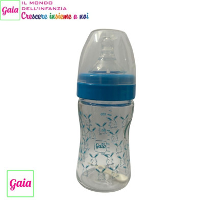 GAIA BIBERON VETRO 150ML AZZURRO
