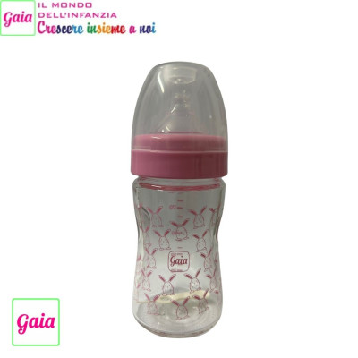 GAIA BIBERON VETRO 150ML ROSA