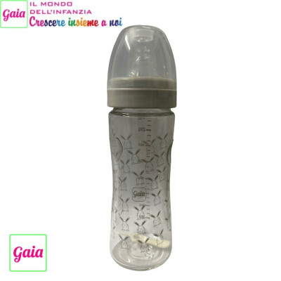 GAIA BIBERON VETRO 240ML GRIGIO