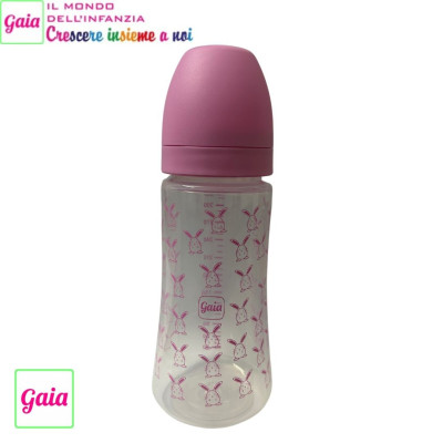 GAIA BIBERON 330ML RABIT ROSA
