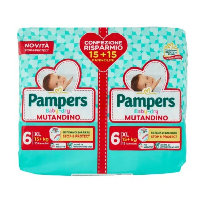 PAMPERS BABY DRY MUTANDINA DOPPIO TG.6