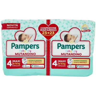 PAMPERS BABY DRY MUTANDINA DOPPIO TG.4