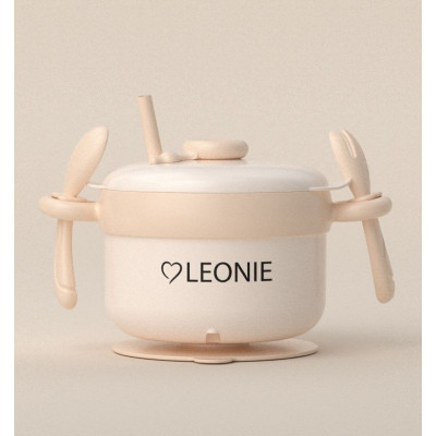 LEONIE PRONTO PAPPA CON CUCCHIAINO BEIGE